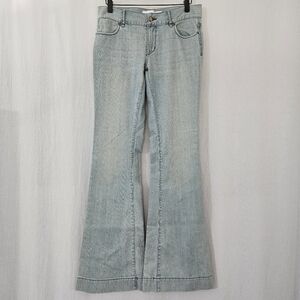 Paper Denim & Cloth Low Rise Flare Jeans in Light Blue Wash Women’s Size 27